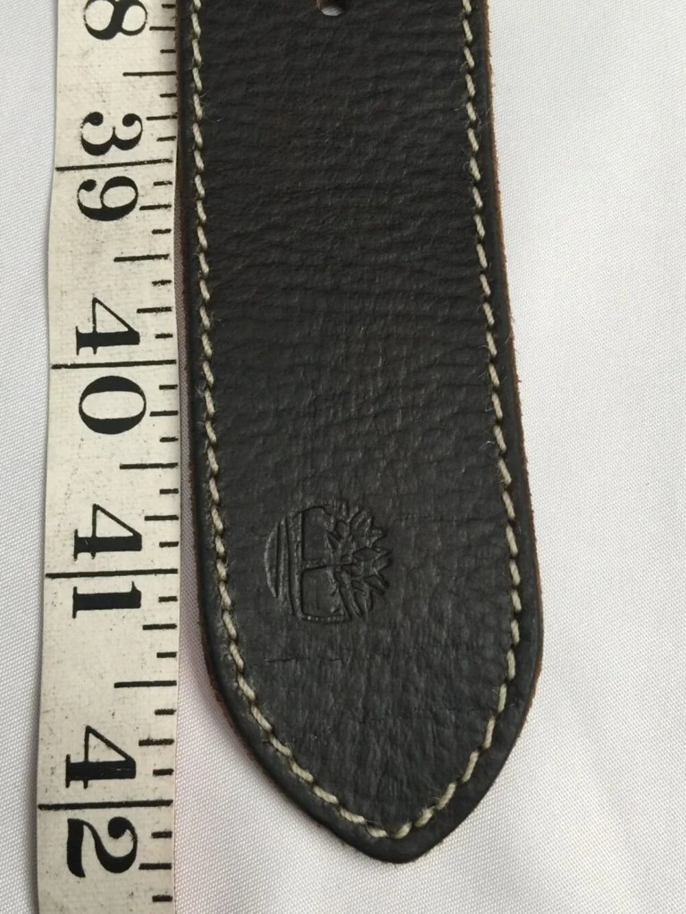 TIMBERLAND LEATHER BELT MENS 34 DARK BROWN 42.25